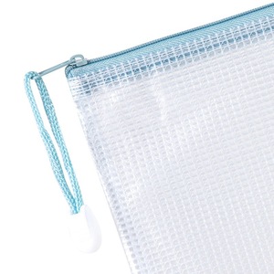 Deli 63450 A4 Bolsa transparente con cremallera de malla, organizador de oficina para almacenamiento de documentos de PVC, 330x235mm - Product Image 4