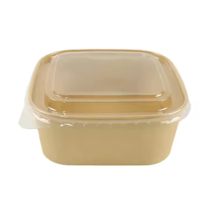 Récipients alimentaires en papier kraft rond biodégradable en vrac prêts <span class=keywords><strong>à</strong></span> <span class=keywords><strong>emporter</strong></span> - Product Image 1