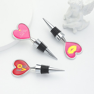 Bouchons de bouteille de vin en forme de cœur pour la Saint-Valentin, fermetures de bouteille pour cadeaux de fête - Product Image 1