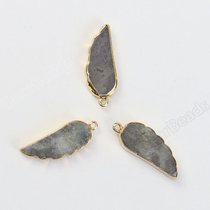 Natural <strong>Angel</strong> <strong>Wings</strong> Crystals <strong>Pendant</strong> and Charm, Feather Stone Gemstone <strong>Pendants</strong> Charms for NECKLACES Jewelry Making - Product Image 6
