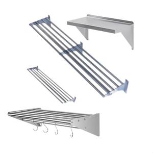 Estante Comercial de Acero Inoxidable para Montaje en Pared, Resistente, con Parte Trasera Abatible, para Cocina de Hotel o Catering - Product Image 6