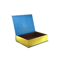 Boîte en papier de luxe de grande taille en forme de livre, fabriquée directement par le fabricant, avec éponge, logo personnalisable, gaufrage, revêtement UV, recyclable