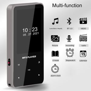 เครื่องเล่น MP3 หน้าจอสัมผัสเต็มจอ ดีไซน์ขอบบาง รองรับเพลงแบบไม่สูญเสียคุณภาพ เหมาะสำหรับออกกำลังกาย ตัวเครื่องโลหะ ใช้ได้กับการ์ด TF เป็นของขวัญได้ - Product Image 4