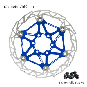 Disque de frein à disque de vélo de 160mm avec 6 boulons, adapté au vélo de route, VTT, disque de frein de vélo WAKE