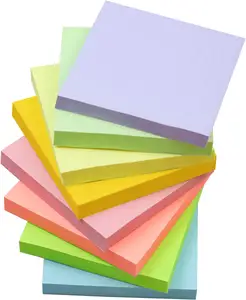 Suministros escolares de papelería, Bloc de notas adhesivas de papel colorido, personalizado, índice