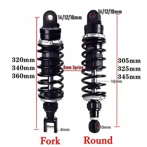 Amortisseur arrière universel réglable en aluminium et acier pour moto, ressort 8 mm, 305/325/345 mm/320/340/360 mm, protection contre les chutes - Product Image 4