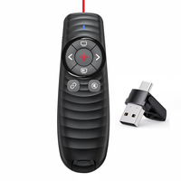 Nuevo Presentador PPT 2 en 1 con Doble Cabezal USB Tipo C, Lápiz para Pasar Páginas, Control Remoto Multifunción para Presentaciones