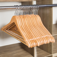 Cintres en bois plats à un seul niveau, personnalisables avec logo, multifonctionnels, avec crochet brillant, pour costumes et manteaux, pour salon, vente en gros