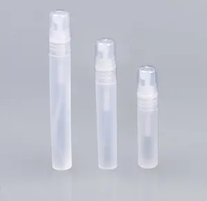도매 5ml 8ml 10ML 리필 펜 모양 분무기 플라스틱 젖빛 향수 병