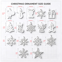 Ornement de Noël imprimé en 3D, sublimation, personnalisable, décoration d'arbre à imprimer