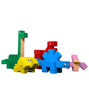 Top Ranking Regalo de madera HandMadeDinosaur Park Figura de madera pintada El mejor juguete y decoración de madera DIY Respetuoso con el medio ambiente para niños - Product Image 6