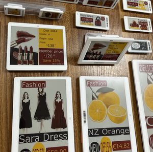 Nouveauté, étiquettes électroniques d'étagère de 5,8 pouces, 4 couleurs, ESL, étiquettes de prix numériques intelligentes, signalisation pour l'affichage des étagères en magasin de détail - Product Image 1