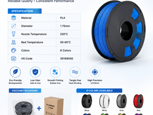Filamento PLA Básico al por Mayor de Fábrica, 1.75mm, 8 Colores: Negro, Azul Cielo, Tono Piel, Filamento para Impresora 3D para Creality Bambu Lab - Product Image 5