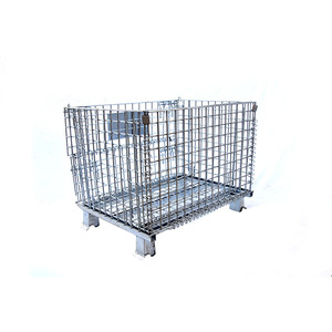 Jaula de almacenamiento de acero personalizada de fabricante, ruedas de hierro y metal plegables, jaula para almacén o hogar - Product Image 6