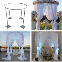 Kit de support de toile de fond circulaire en aluminium 10x10 pieds pour événements, mariages et fêtes - Arche de toile de fond robuste pour la vente en gros