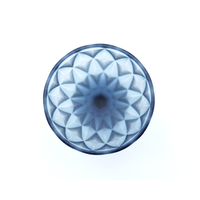 Blaue Diamantmuster Handgefertigte Eiscreme-Dessert-Snack-Schalen Glaskunsthandwerk für Weihnachten Neujahr Party Bar