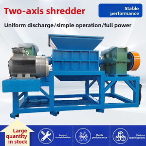 Broyeur à double arbre Ferraille Grand équipement <span class=keywords><strong>Pneu</strong></span> Bicyclette Barre d'acier Broyage Plastique Fer Seau Broyeur - Product Image 4