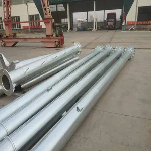 Hot Dip Galvanized Steel Pole Lighting Accessories Lamp Poles For Stadium