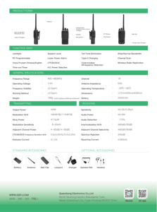 Radio mobile VHF/UHF Woki Toki chinoise Quansheng TG-880 avec certificat CE - Product Image 2