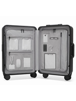 Valise trolley classique pour affaires avec compartiment frontal pour ordinateur portable, serrure TSA, roulettes pivotantes, bagage de voyage unisexe