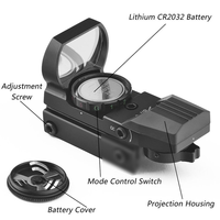 Optique de chasse, viseur à points rouge et vert pour 11 mm/20 mm HD101, viseurs optiques réfléchissants à quatre points, étanches et résistants aux chocs