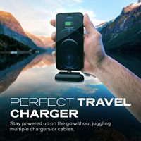 Batterie externe portable 3000 mAh mini capsule sans fil, charge rapide extérieure, micro USB 10W, 3 câbles de connexion
