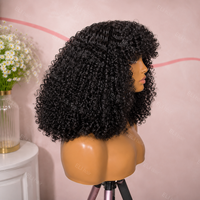 Peluca de Cabello Humano Rizado Brasileño Barato con Encaje Frontal 13*4, 200% de Densidad, Precio de Fábrica, Venta Directa, Súper Doble Trama, Rizado Pixie