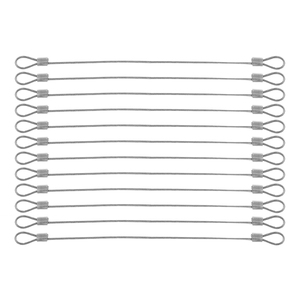 Câble en acier inoxydable <span class=keywords><strong>galvanisé</strong></span> avec boucles, câble de sécurité de 2 mm pour bagages, vélos, portails extérieurs, norme AiSi, résistant <span class=keywords><strong>à</strong></span> la flexion - Product Image 5