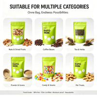 Sachet Doypack Refermable en Mylar et Aluminium Imprimé Personnalisé, Emballage Alimentaire à Fermeture Éclair avec Logo