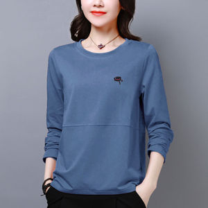 Plus Size Women's Korean Style Long Sleeve T-Shirt Loose Fit Slimming Base Layer Top For Chubby Women Autumn Wear - Product Image 2