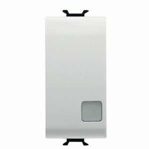 Interrupteur mural simple éclairé Chorusmart 250V AC 16AX en plastique blanc brillant - Product Image 1