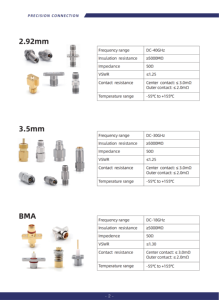 Connecteurs coaxiaux de type F TRL SMB SSMB, adaptateurs RF 50Ω 75Ω DC 4GHz VSWR ≤1.30 - Product Image 3