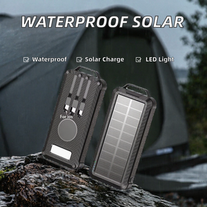 แบตเตอรี่สำรองพลังงานแสงอาทิตย์กันน้ำ 20000mAh แบตเตอรี่ลิเธียมโพลิเมอร์ พร้อมไฟ LED สำหรับใช้งานกลางแจ้ง - Product Image 2