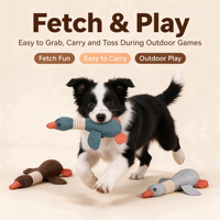 Accessoires pour animaux de compagnie Jouet à mâcher interactif pour chien Jouet en peluche pour chiot Jouet à mâcher couineur en forme d'oie pour chien
