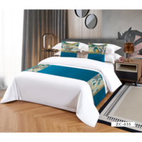Hotel Star Luxus Europäisches Jacquard-Bettläufer-Set mit passender Bettwäsche, Bettbezug, Bettlaken, Sofakissenbezug – Direkt vom Hersteller