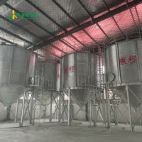 Grande grange 3000 tonnes d'entrepôt d'isolation en acier inoxydable Réservoir de stockage de grains de blé