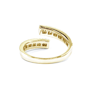 Nouveauté Bijoux Fins : Bague de Fiançailles, Mariage et Anniversaire en Or Jaune 18 carats avec Diamant Naturel Baguette de Grande Taille – Qualité Supérieure - Product Image 3