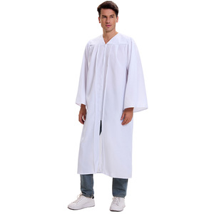 Túnica Blanca de Sacerdote para Hombre, Traje de Graduación para Iglesia, Disfraz para Actuaciones en Escenario, Fibra de Poliéster, Cuatro Estaciones, Primavera 2025 - Product Image 3