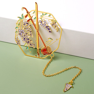 Segnalibri Tradizionali in Metallo Personalizzabili con Incisione a Colori, Stile Antico, Souvenir Ecologici, Stile Cinese Classico, Scatola Regalo Traforata - Product Image 5
