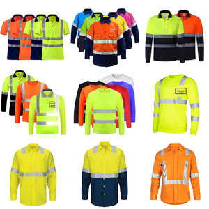 Ropa de trabajo de alta visibilidad, tiras reflectantes, camisas para trabajadores, ropa de trabajo de construcción de tráfico, chaqueta, uniformes fluorescentes de alta visibilidad - Product Image 5