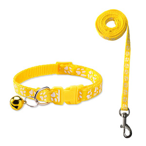 Ensemble de laisses écologiques en PP avec empreintes de pattes de <span class=keywords><strong>chien</strong></span> et collier réglable à dégagement rapide pour chat - 12 couleurs, MOQ 10 pièces, personnalisable jusqu'à 1000 pièces - Product Image 2