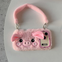Nouvelle Arrivée Coque de Téléphone en TPU Souple Antichoc avec Protection Anti-Collision Motif Dessin Animé pour iPhone 16 17 Pro Max Housse Adorable en Peluche Cochon