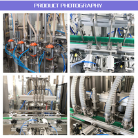 Machine de remplissage automatique de bouteilles d'huile en verre à piston, contrôle PLC, buses personnalisées pour sauces, sirops, pâtes à tartiner au chocolat (6 buses)