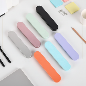 Stokta Mevcut Dikdörtgen Teneke Metal Kalem Kutusu Menteşeli Kapaklı Kırtasiye Saklama Kutusu - Product Image 1