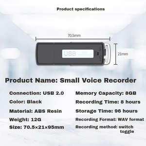 Xu hướng sản phẩm bán buôn biểu tượng tùy chỉnh <span class=keywords><strong>USB</strong></span> Stick Mini Ghi âm giọng nói kỹ thuật số ghi âm giọng nói - Product Image 4