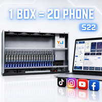 Boîtier de Farming de Téléphones Mobiles avec USB OTG, 64 Go de RAM et ROM, Hub USB 20 ports pour TikTok et Réseaux Sociaux S8