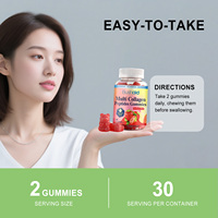 Gummies au Collagène 60 Unités Acide Hyaluronique Saveur Fraise Soin Quotidien Beauté OEM Marque Privée Vente en Gros
