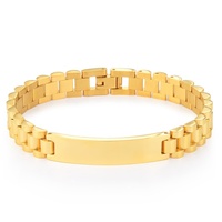Bracelet pour homme en acier inoxydable avec gravure personnalisée, bijoux de mode pour homme, bracelet à breloques