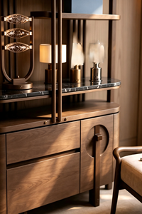 Mueble Bar Moderno de Madera con Encimera de Mármol y Cajones de Almacenamiento para Sala de Estar o Dormitorio - Product Image 3