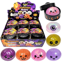 Boîte mystère d'Halloween : Jouet Squishy anti-stress doux et scintillant (Citrouille, Œil, Fantôme) pour cadeaux de fête et vente en gros